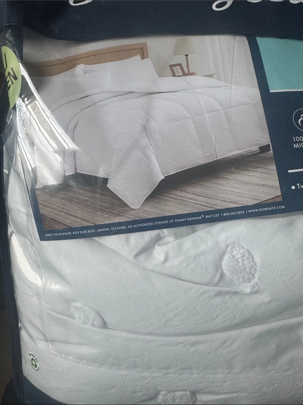 Tommy Bahama White Quilted Comforter - Bright White